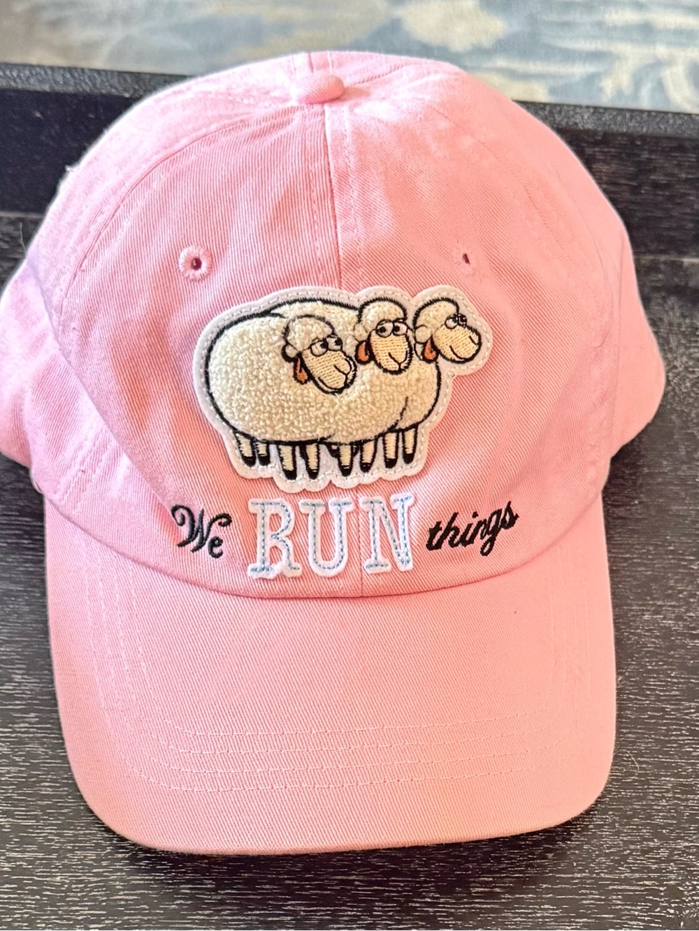 Disney Pink Baseball Cap with Trio Sheep Patch